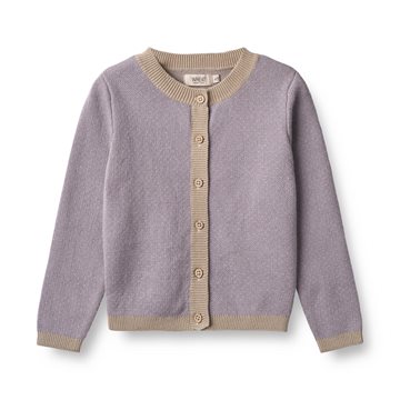 Wheat - Knit Cardigan Elga - Lavender Beige